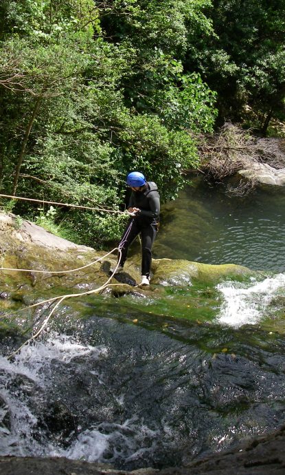 canyon avec utilisation de corde