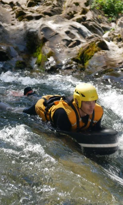 Départ hydrospeed Départ de l’activité hydrospeed avec moniteur ARTEKA à Bidarray