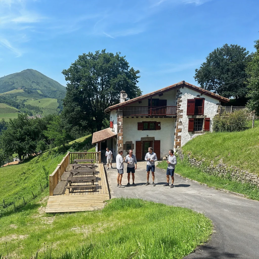 gite groupe pays basque a bidarray avec terrasse et vue montagne ideal sejour collectif convivial au meilleur prix